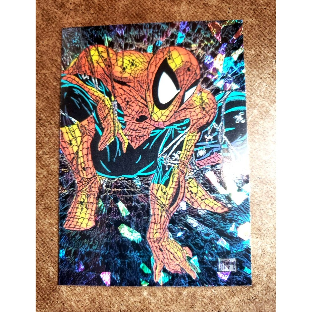1992 Comic Images SPIDER-MAN THE MCFARLANE ERA PRISMS P3. NUMBER ONE Insert Card